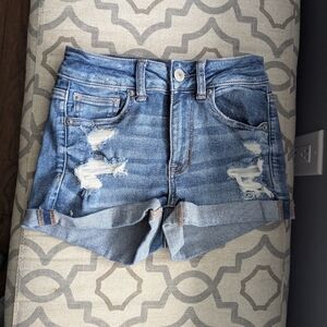 Distressed Blue Denim Women's Jeans